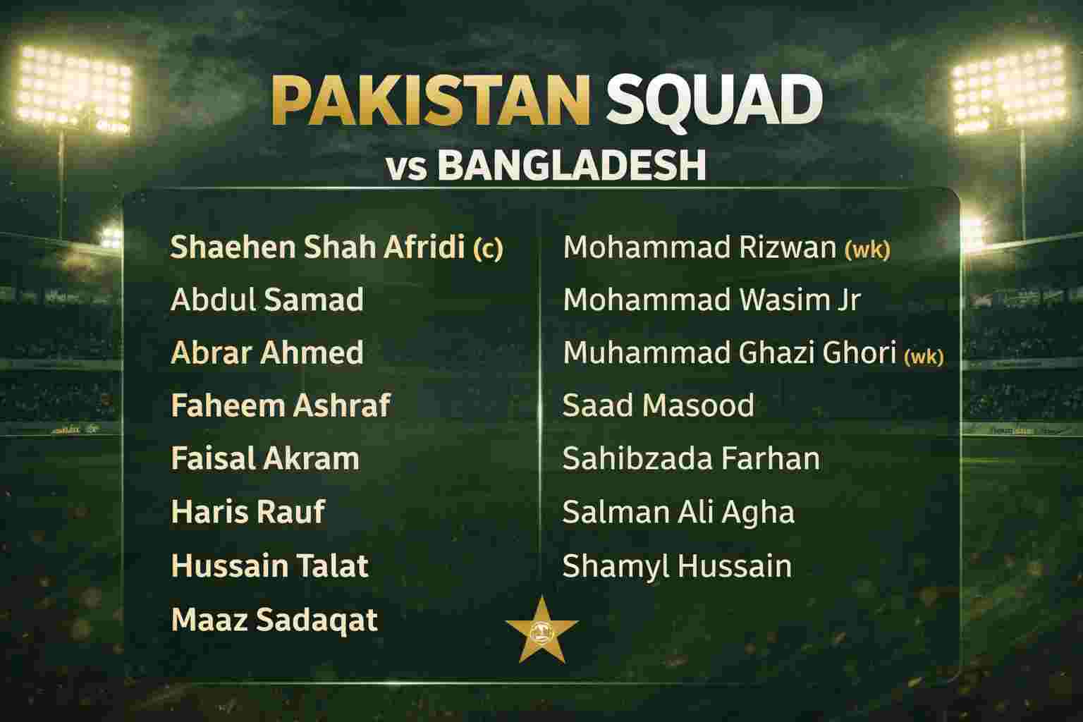 Pakistan Team